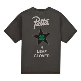 Converse x Patta kortärmad T-shirt med fyrklöver, asiatiska storlekar, ”Svart”