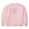 Converse x Pokemon Jigglypuff Sherpa-tröja med rund hals, asiatiska storlekar, ”Pink”