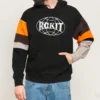 Converse x Rokit pullover för män med crossover-sömmar, svart