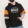 Converse x Rokit pullover för män med crossover-sömmar, svart