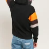 Converse x Rokit pullover för män med crossover-sömmar, svart