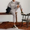 Converse x Todd Snyder Crossover-serien Plaid Po Sports Pullover Parstil Grå