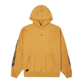 Court-Ready Cloud Washed Graphic Hoodie Asiatiska storlekar ”Wheat”