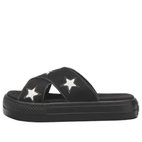 CV Sandal Plastic Crossbelt ”Black White”