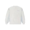 Denim Patchwork Crew-tröja Asiatisk storlek ”Vit”