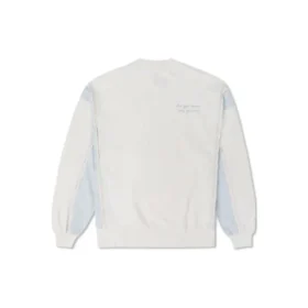 Denim Patchwork Crew-tröja Asiatisk storlek ”Vit”