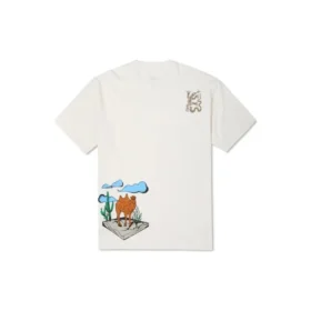 Desert Graphic Tee Asiatiska storlekar ”Vit”