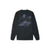 Distorted Court långärmad T-shirt Asiatisk storlek ”Svart”