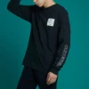 Distorted Court långärmad T-shirt Asiatisk storlek ”Svart”