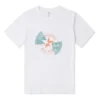 Distorted Patch T-shirt Asiatisk storlek ”White Orange Teal”