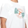 Distorted Patch T-shirt Asiatisk storlek ”White Orange Teal”