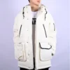 Down Mid Length Jackor Asia Sizing ”White”