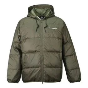 Dunfylld jackor med huva Asiatiska storlekar ”Cargo Khaki”