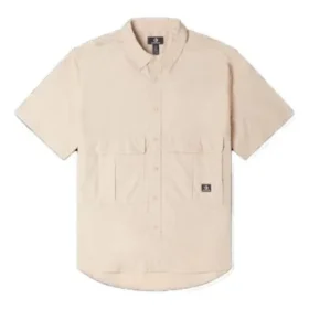 Elevated Woven Shirt Asiatisk storlek ”Beige”
