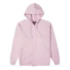 Enfärgad långärmad jacka med huva och dragkedja, asiatiska storlekar, ”Pink Purple”