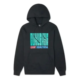 Equip Worldwide grafisk hoodie Asiatisk storlek ”Black”
