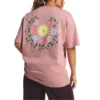 Floral Graphic Crew Tee Asiatiska storlekar ”Pink”