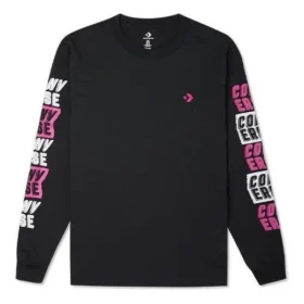 Fold Out Long-Sleeve Tee Asiatiska storlekar ”Black”