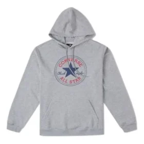 Go-To All Star Patch Standard-Fit Fleece Pullover Hoodie Asiatisk storlek ”Grå”
