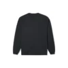 Go-To broderad stjärna Chevron borstad fleece-tröja med rund hals, asiatiska storlekar ”Svart”