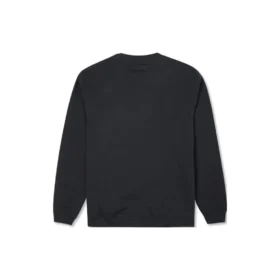 Go-To broderad stjärna Chevron borstad fleece-tröja med rund hals, asiatiska storlekar ”Svart”
