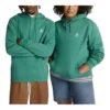 Go-To broderad stjärna Chevron standardpassform fleecehoodie asiatisk storlek ”Grön”