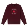 Go-To Chuck Taylor All Star Patch Standard-Fit Fleece Crew Sweatshirt Asia Sizing ”Burgundy”
