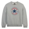 Go-To Chuck Taylor All Star Patch Standard-Fit Fleece Crew Sweatshirt Asiatisk storlek ”Vintage Grey Heather”