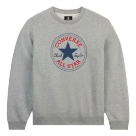 Go-To Chuck Taylor All Star Patch Standard-Fit Fleece Crew Sweatshirt Asiatisk storlek ”Vintage Grey Heather” Go-To Chuck Taylor All Star Patch Standard-Fit Fleece Crew Sweatshirt Asiatisk storlek ”Vintage Grey Heather”
