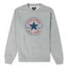 Go-To Chuck Taylor All Star Patch Standard-Fit Fleece-tröja Asiatisk storlek ”Grå”