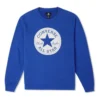 Go-To Chuck Taylor Patch French Terry Crew Sweatshirt Asiatiska storlekar ”Blå”