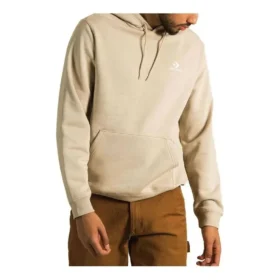 Go-To-hoodie med broderad stjärna och chevronmönster, standardpassform, asiatiska storlekar, ”Beige”