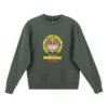 GOOD TIMES Grafisk pullover-tröja i rundhalsad modell – storlekar för Asien – ”Olive Green”