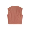 Herringbone Terry Knit Vest Asia Sizing ”Mineral Clay”