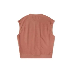 Herringbone Terry Knit Vest Asia Sizing ”Mineral Clay”