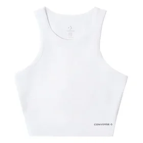 High Neck Knit Tank Top Asiatiska storlekar ”Vit”