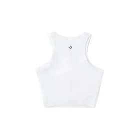 High Neck Knit Tank Top Asiatiska storlekar ”Vit”