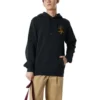 Hoodie med bergslogotyp, asiatiska storlekar, ”Svart”