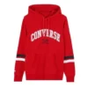 Hoodie med collegetext, asiatisk storlek ”Red”