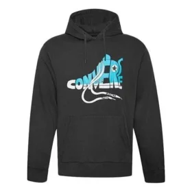 Hoodie med grafiskt tryck och sneakersmotiv, asiatiska storlekar, ”Svart”