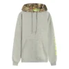 Hoodie med kontrasttryck, asiatiska storlekar, ”Grey”