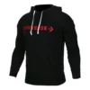Hoodie med stort logotryck, asiatiska storlekar, ”Black”