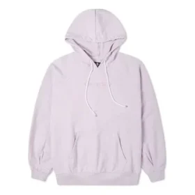 Huvtröja med broderad logotyp, lila