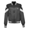 Icke-vadderad baseballbomber i asiatiska storlekar ”Grey White Black”