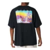 Inverted Desert Graphic T-shirt, asiatiska storlekar ”Svart”