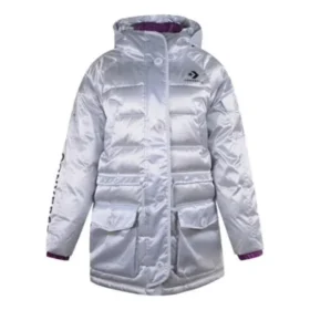 Iriserande Sideline-jackor Asiatiska storlekar ”Silver”