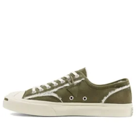 Jack Purcell i läder med fuskpälsfoder ”Green White”