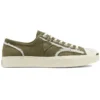 Jack Purcell i läder med fuskpälsfoder ”Green White”
