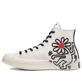 Keith Haring x Converse Chuck 70 High Tops Egret White ”Egret Black Red”
