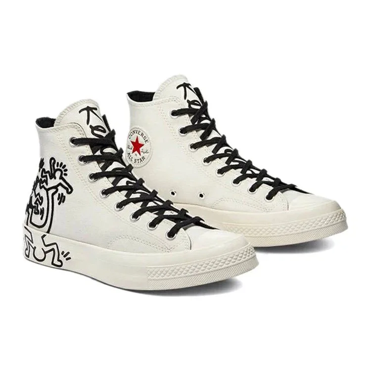 Keith Haring x Converse Chuck 70 High Tops Egret White ”Egret Black Red” Keith Haring x Converse Chuck 70 High Tops Egret White ”Egret Black Red”
